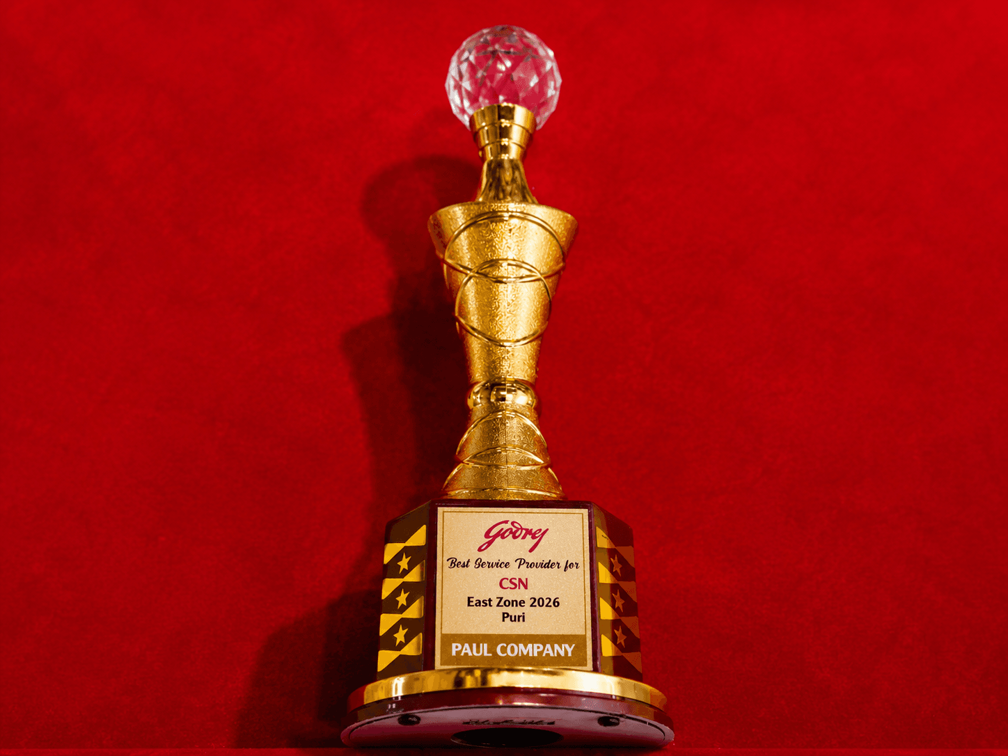 Award Plaque for Best Service Provider (East Zone) by Godrej CSN