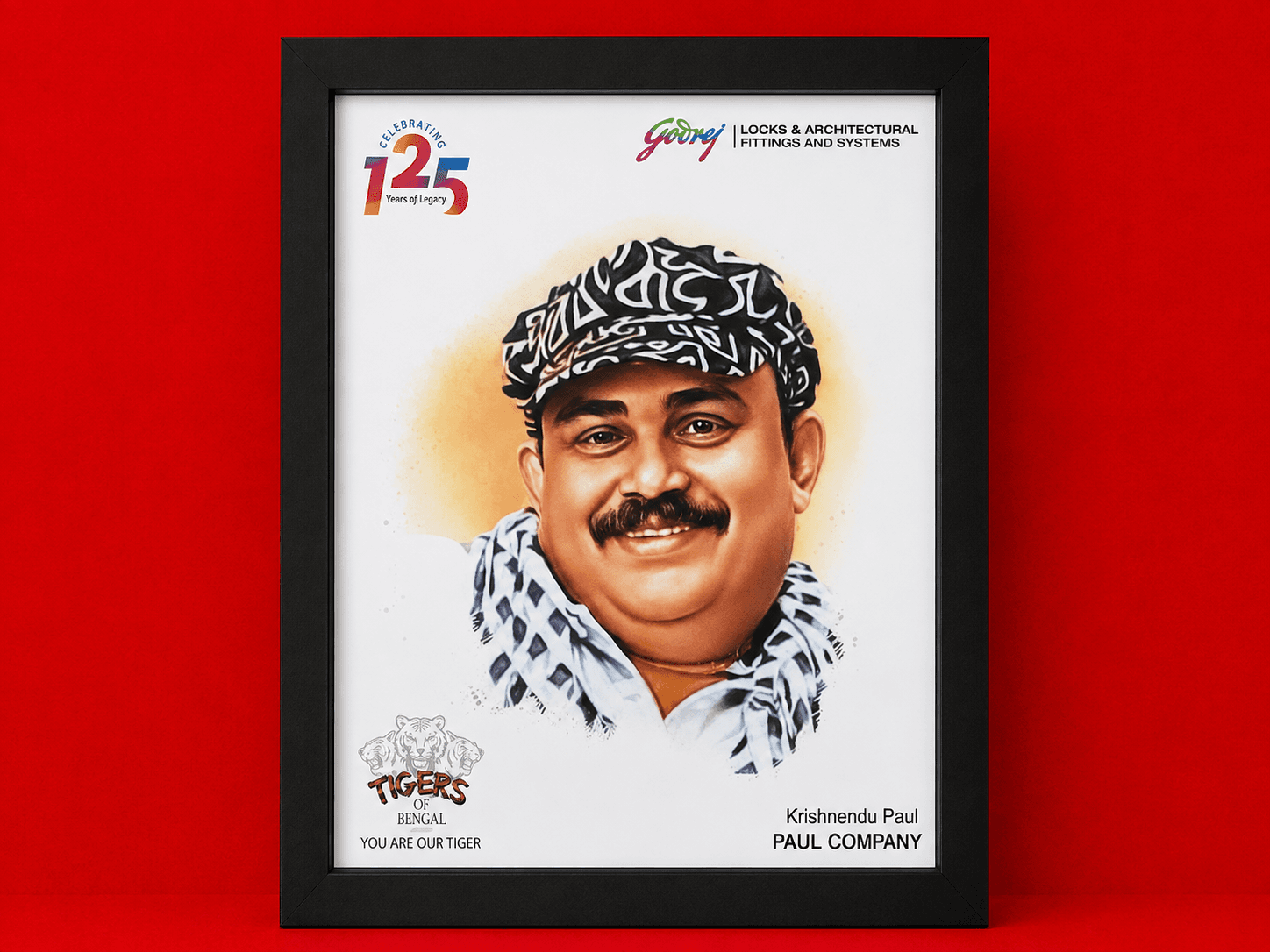 Award Plaque for 125 Years of Legacy Recognition by Godrej Tigers of Bengal
