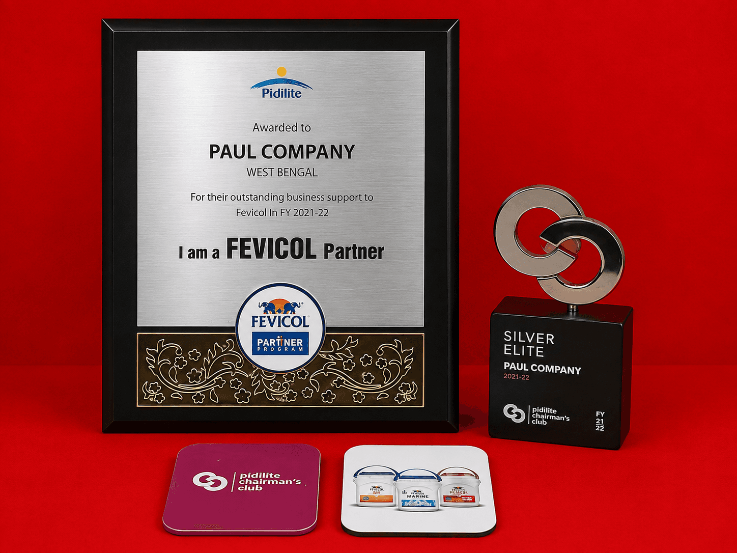 Award Plaque for Silver Elite: Chairman's Club by Pidilite / Fevicol