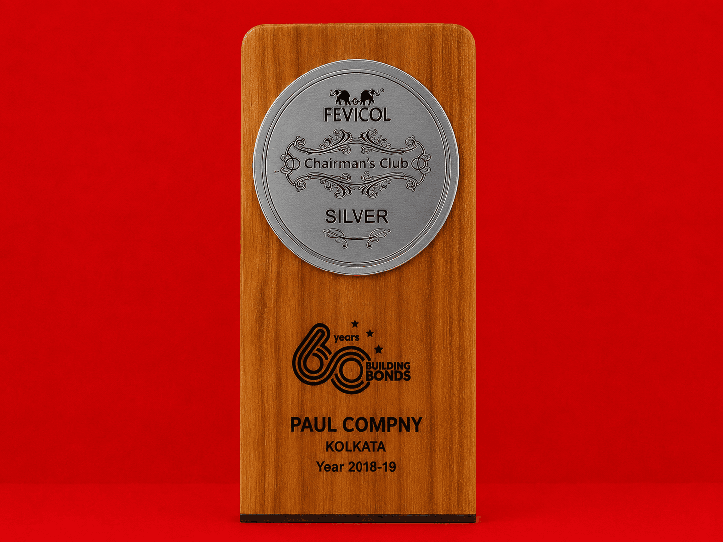 Award Plaque for Silver Member: Chairman's Club by Fevicol